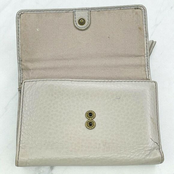 Fossil Gray Small Leather Wallet Billfold Card Holder Wallet Billfold - Picture 3 of 12